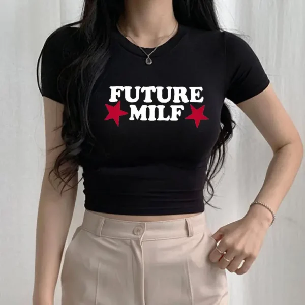 Future MILF Printed Crop Top - Image 8