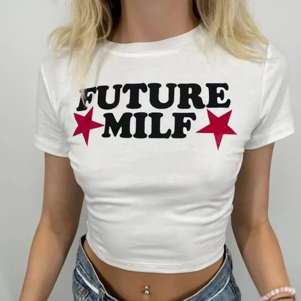 Future MILF Printed Crop Top - Image 3