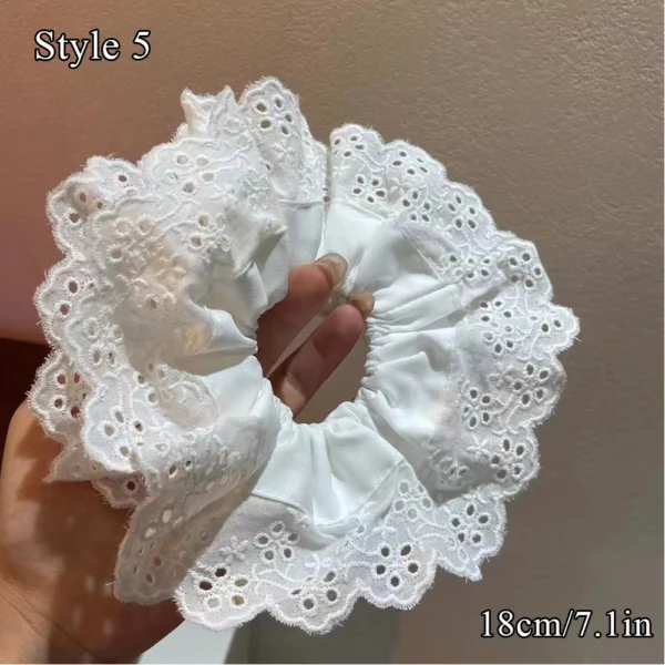 Oversized Lace Scrunchie - Image 3