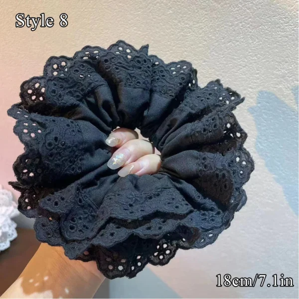 Oversized Lace Scrunchie - Image 2
