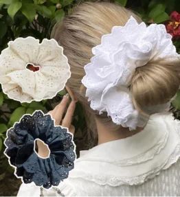 Oversized Lace Scrunchie
