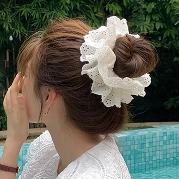 Oversized Lace Scrunchie - Image 5