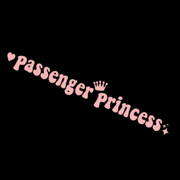 'Passenger Princess' Car Mirror Sticker - Image 6
