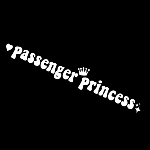 'Passenger Princess' Car Mirror Sticker - Image 4