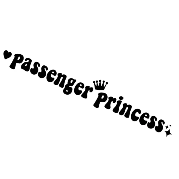'Passenger Princess' Car Mirror Sticker - Image 3