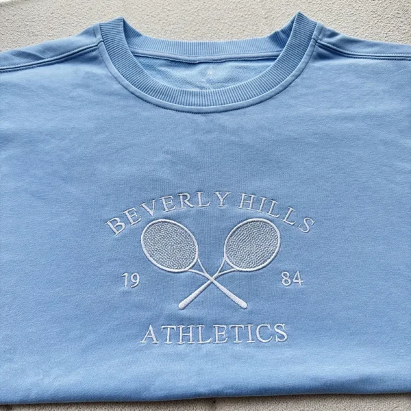 Embroidered Beverly Hills Athletics Tennis Sweater - Image 4