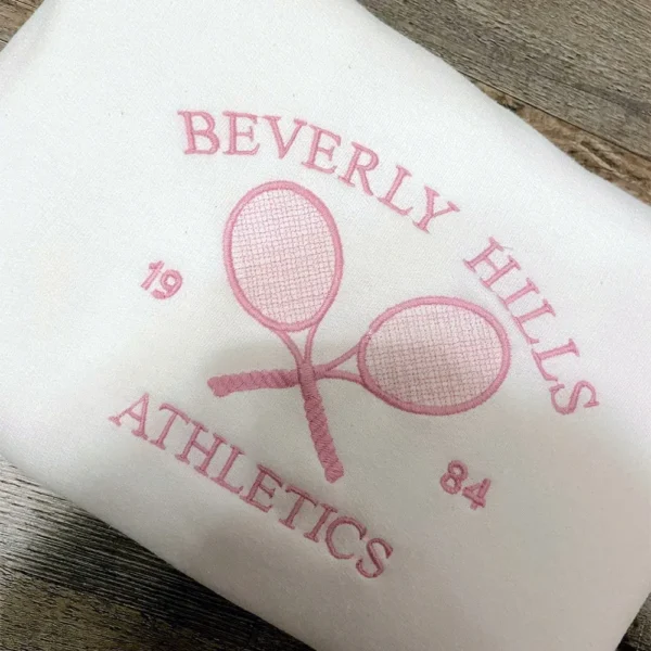 Embroidered Beverly Hills Athletics Tennis Sweater - Image 6