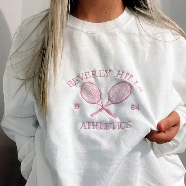 Embroidered Beverly Hills Athletics Tennis Sweater - Image 7