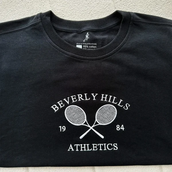 Embroidered Beverly Hills Athletics Tennis Sweater - Image 5