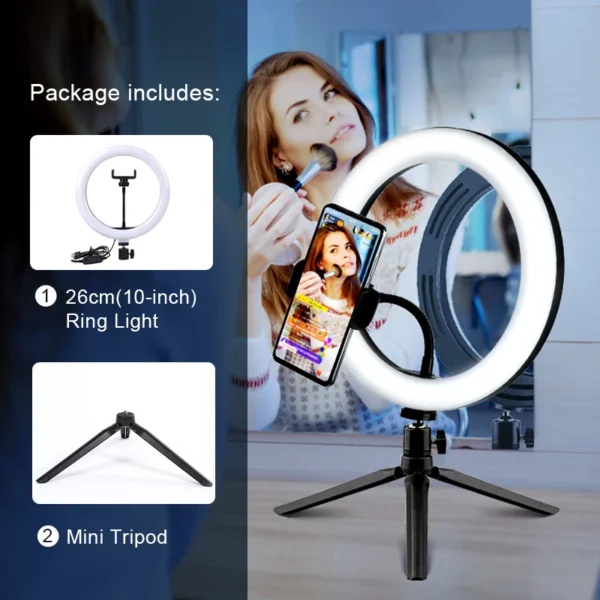 Ring Light Tripod - Livestream TikTok Selfies - Image 9