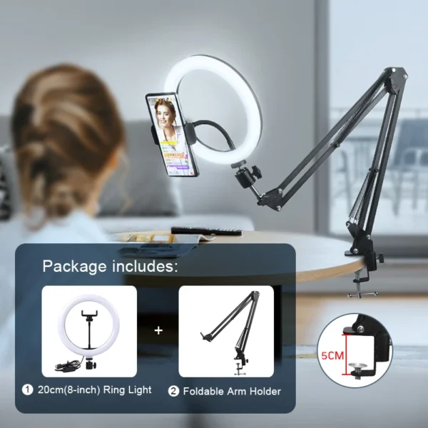Ring Light Tripod - Livestream TikTok Selfies - Image 8