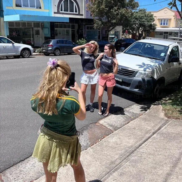 Australia Embroidered Flag Baby Tee - Image 6