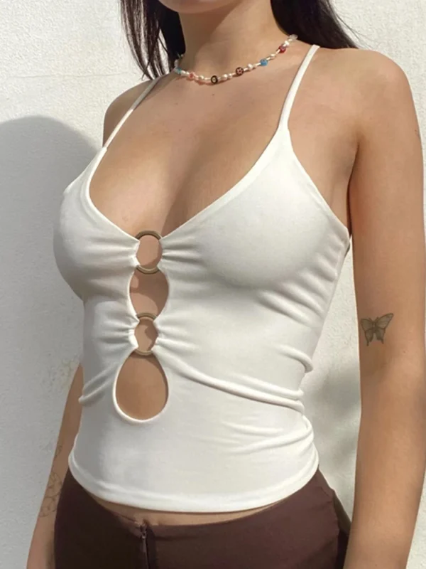 Hollow Out Camisole Crop Top - Image 5