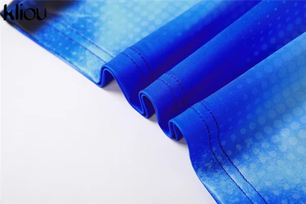 Sleeveless Blue X-Ray Long Bodycon Dress - Image 8