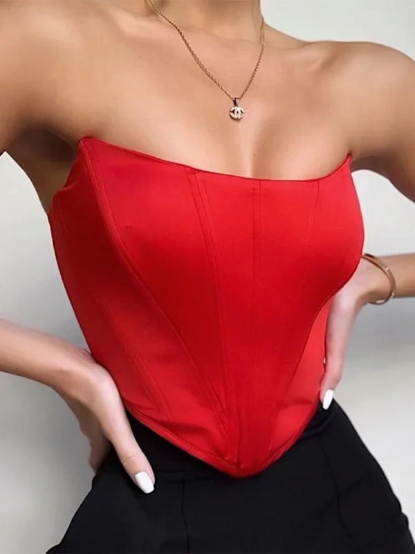 Stretch Strapless Corset Top - Image 2
