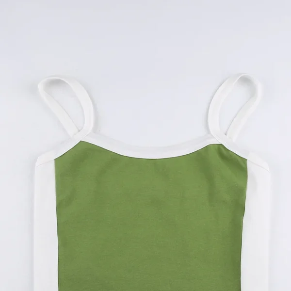 Cropped Patchwork Camisole Tank Top - Image 12