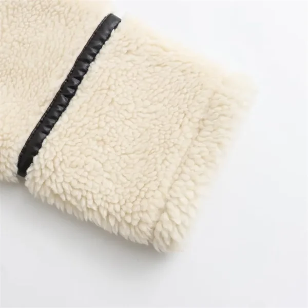 Sherpa Contrast Piped Motorcycle Style Jacket - Image 15