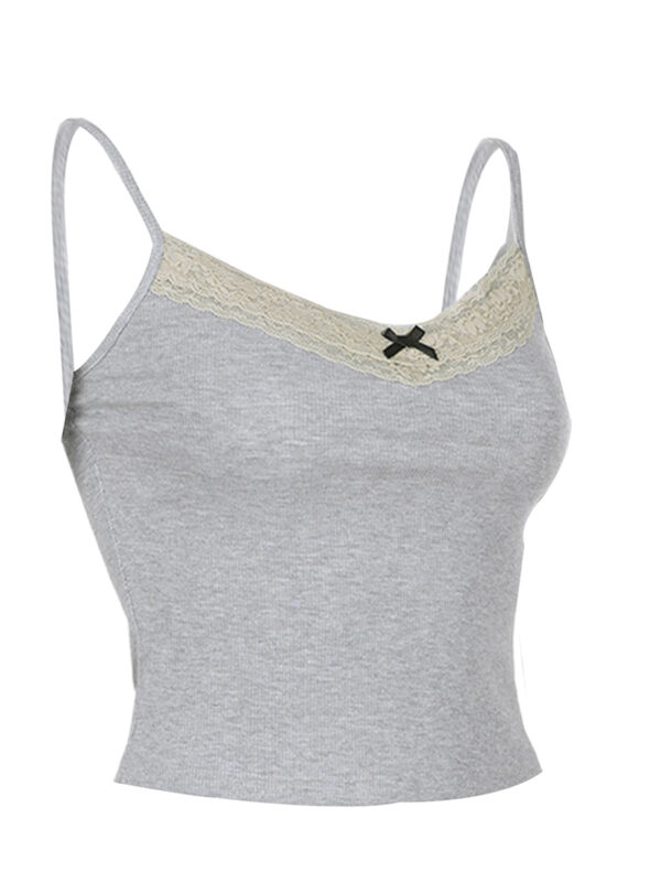 Lace Trim Bow Detail Camisole - Image 9