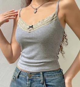 Lace Trim Bow Detail Camisole
