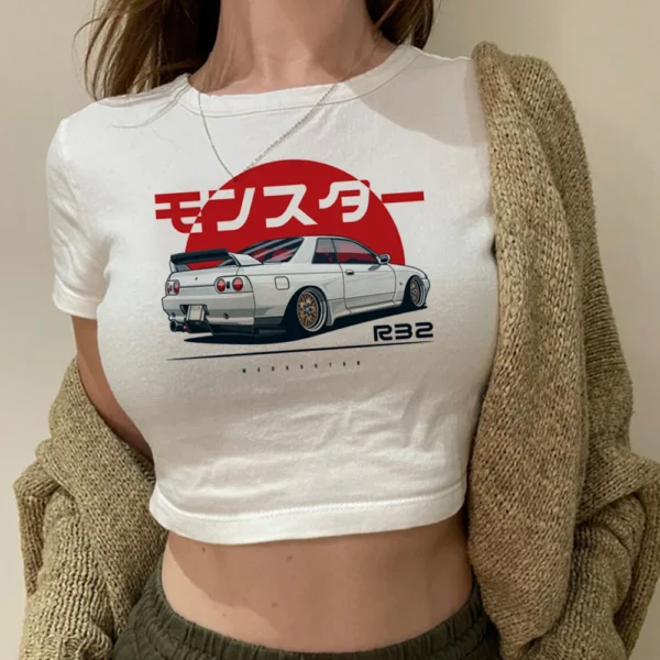 Japanese 90s Car Inspired Crop Top JDM