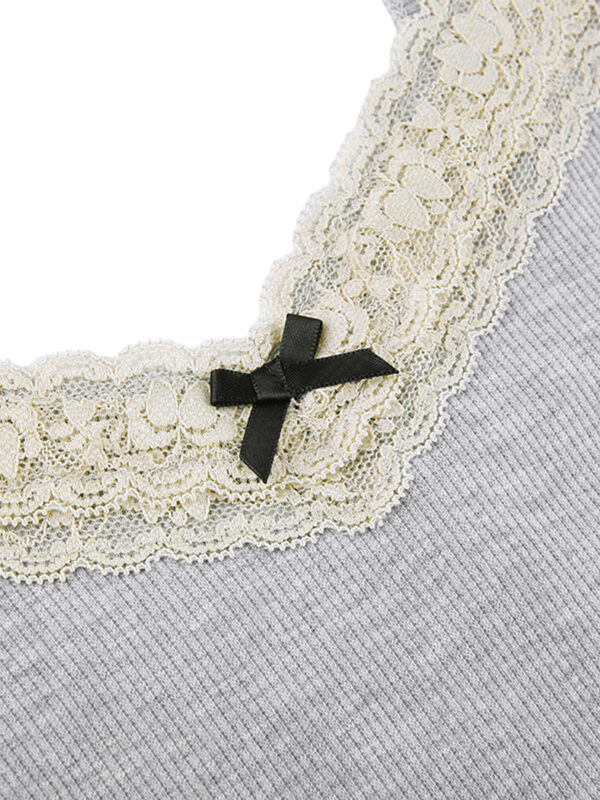 Lace Trim Bow Detail Camisole - Image 12