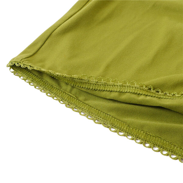 Lace Trim Flower Detail Square Neck Crop Top - Image 12