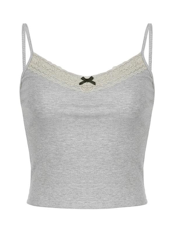 Lace Trim Bow Detail Camisole - Image 6