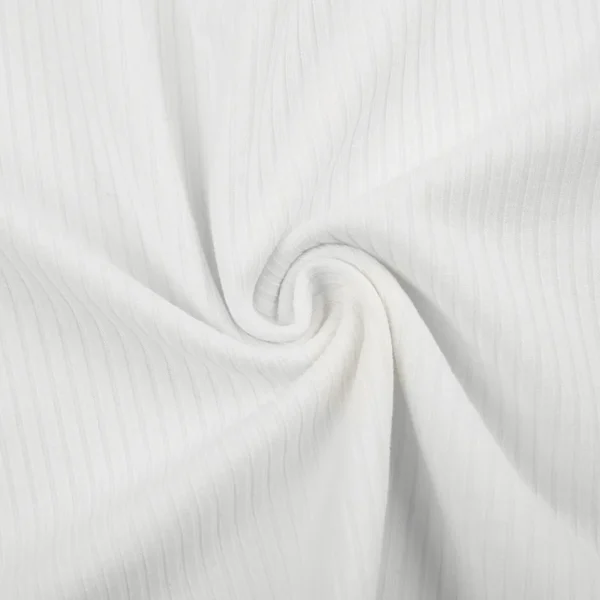 Lace Trim Flower Detail Round Neck Ribbed Top - Image 11